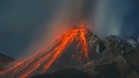Avalon/Getty Images The Soufriere Hills volcano on Montserrat