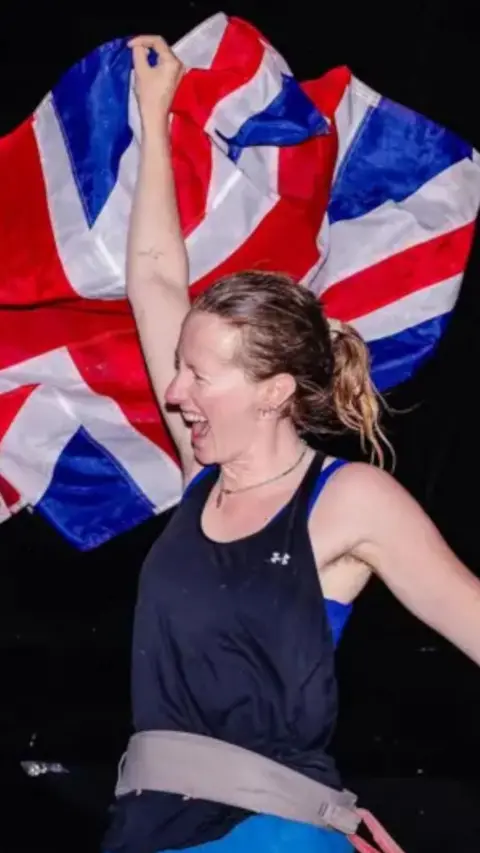 A woman with a Union flag