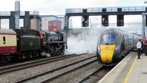 Gareth James/Geograph A new GWR train at Newport station