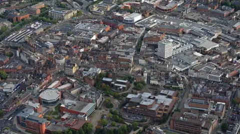 Aerial view of Wolverhampton
