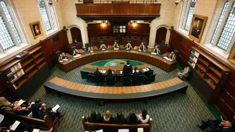 Getty Images Interior of a lawsuit  being argued astatine  the Supreme Court successful  London