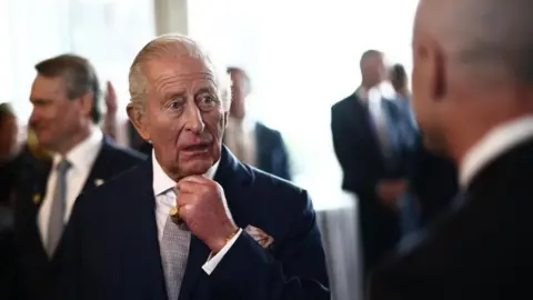 PA Media King Charles III during a business reception, at Rockefeller Center in New York, on day three of the state visit to the US
