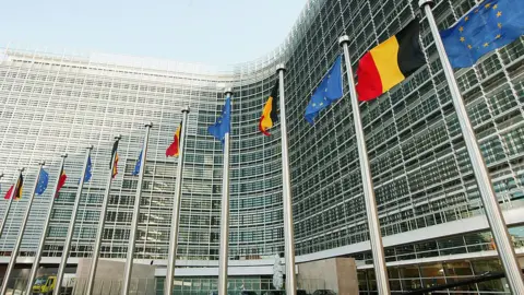 Getty Images flags flying outside EU