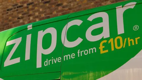 Getty Images A zipcar van sits in its bay on December 03, 2025 in London, England. Zipcar, a US-based car-sharing service owned by Avis Budget, announced it had begun a formal consultation with employees and intends to cease operating in the UK by the end of the year.