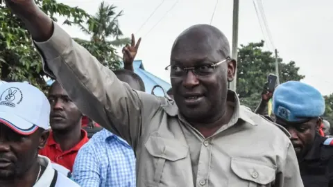 AFP Freeman Mbowe with his supporters