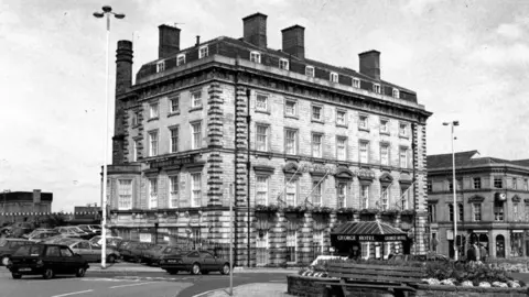 Dr Neil Clifton/Geograph The George Hotel in black and white