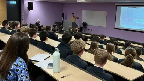 BBC Students listening to Smajo Bëso