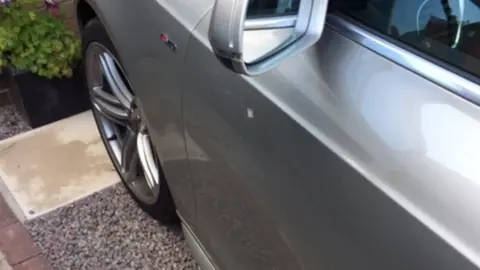 Lorraine Kavanagh damage to car