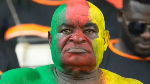 Getty Images A Cameroonian football fan - 24 January 2022