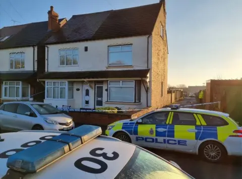 The scene in Station Road on 16 January