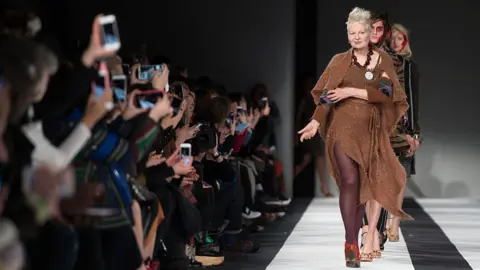 Getty Images Vivienne Westwood on the runway in London in 2015