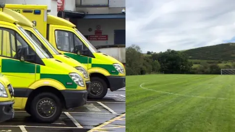 BBC/CPD Bro Cernyw Welsh Ambulances and Bro Cernyw football pitch