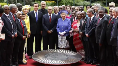 PA Media The Queen at the Commonwealth Heads of Government meeting in 2012