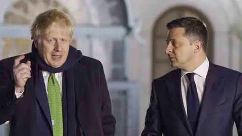 EPA Volodymyr Zelensky and Boris Johnson