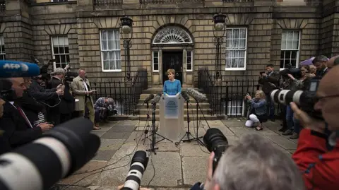 Getty Images Nicola Sturgeon astatine  Bute House