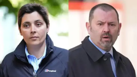 PA Media Close up image of PC Rachel Comotto (left) and her colleague PC Stephen Smith