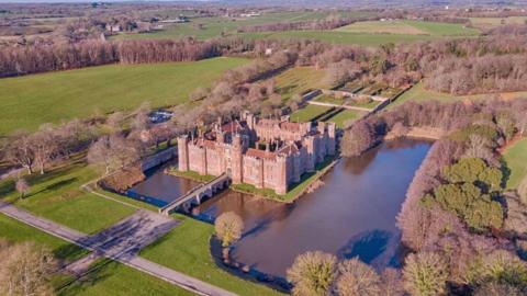Herstmonceux Castle from above