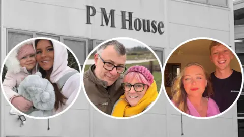 Handout A mock-up of several people with a big office building in the background.