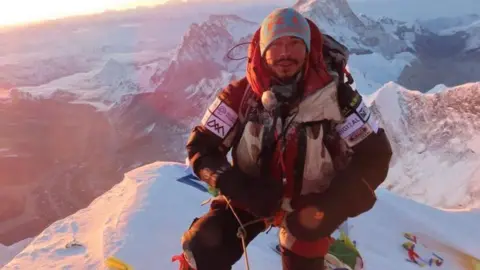 AFP Nirmal Purja at the summit of Mount Everest