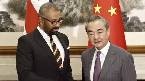 Getty Images James Cleverly meeting Chinese Foreign Minister Wang Yi