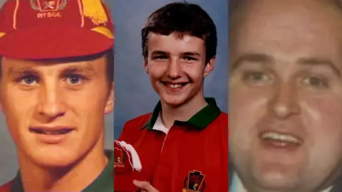 Family photos A composite image of Stephen Galsworthy, Andrew Hutin, Len Radford