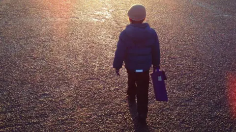 Child walking to school