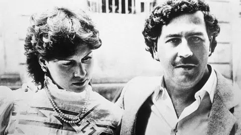 Getty Images Pablo Escobar and his wife Maria. 