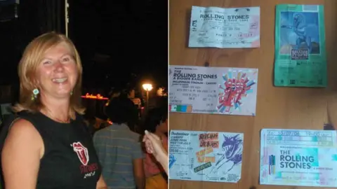 Jul Julie Evans-Griffiths and her Stones tickets