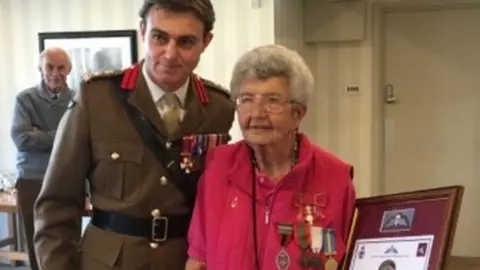 Richard Essberger Nicola Trehan with Brigadier Nick Perry