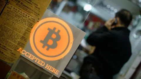 Getty Images Bitcoin sign