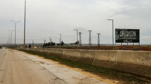 Getty Images Empty section of the crucial M5 highway which connects the northern Syrian city of Aleppo with the capital Damasacus