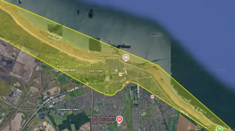 Google A Google Maps highlighting the area subject to a dispersal order by Cleveland police.