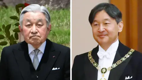 AFP/EPA Emperor Akihito and Emperor Naruhito