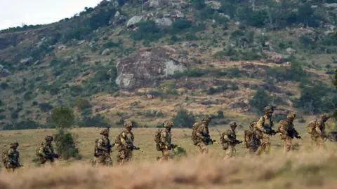 AFP British soldiers at the Lolldaiga conservancy