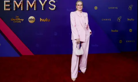 Getty Images Meryl Streep arrives at the 76th Primetime Emmy Awards at the Peacock Theatre on Sunday, September 15, 2024