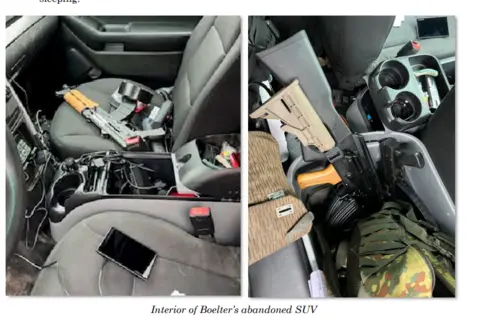 FBI and acting US Attorney General of Minnesota Guns inside of car