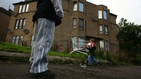 Getty Images Child poverty in Glasgow