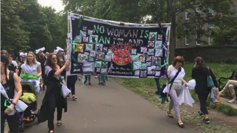 Carol Purcell Marchers in Edinburgh