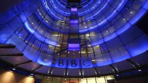 Getty Images New Broadcasting House at night