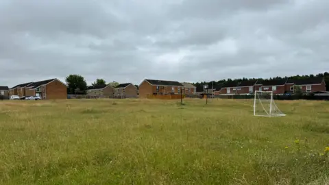 George King/BBC A plot of land on the Lord's Walk estate