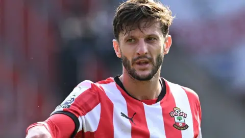 Adam Lallana playing for Southampton