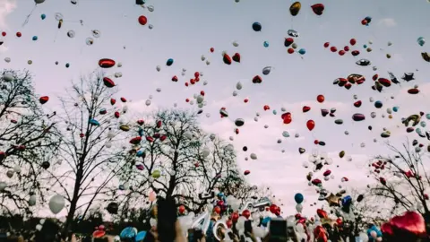 Johnson family Balloons are released for Krept