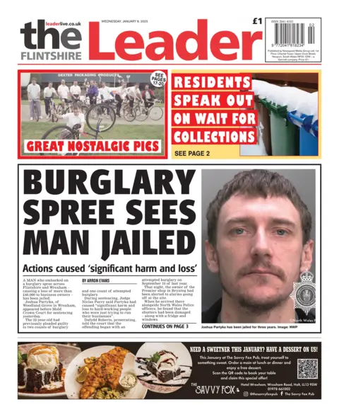 The Flintshire Leader The front page of the Flintshire Leader 