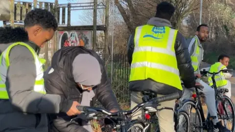 Bristol Somali Youth Voice A group of young people cycling with Bristol Somali Youth Voice