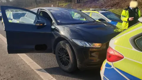 North West Motorway Police Car stopped by police cars