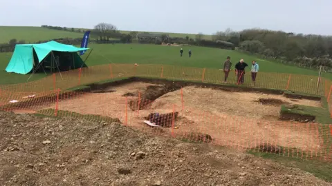 Dig site in Cornwall