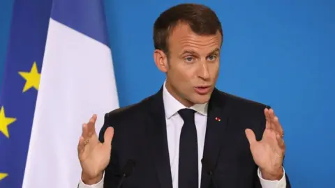 AFP President Macron in Brussels, 29 Jun 18