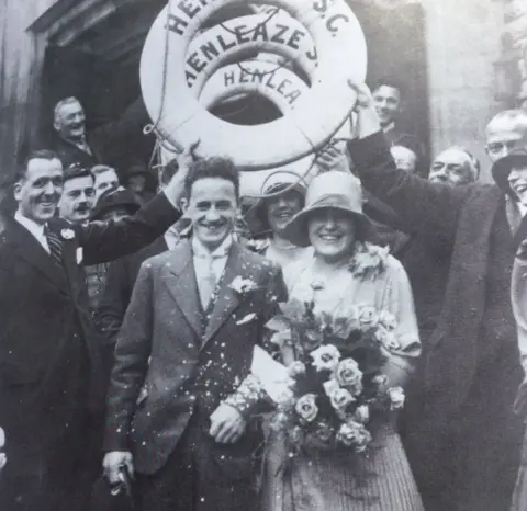 Janet Cocks Janet Cocks' parents on their wedding day