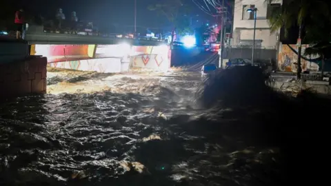 AFP Flooded streets in Puerto Vallarta, Jallisco state