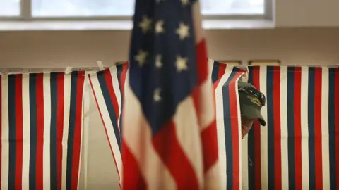 Getty Images Voter in New Hampshire in 2016